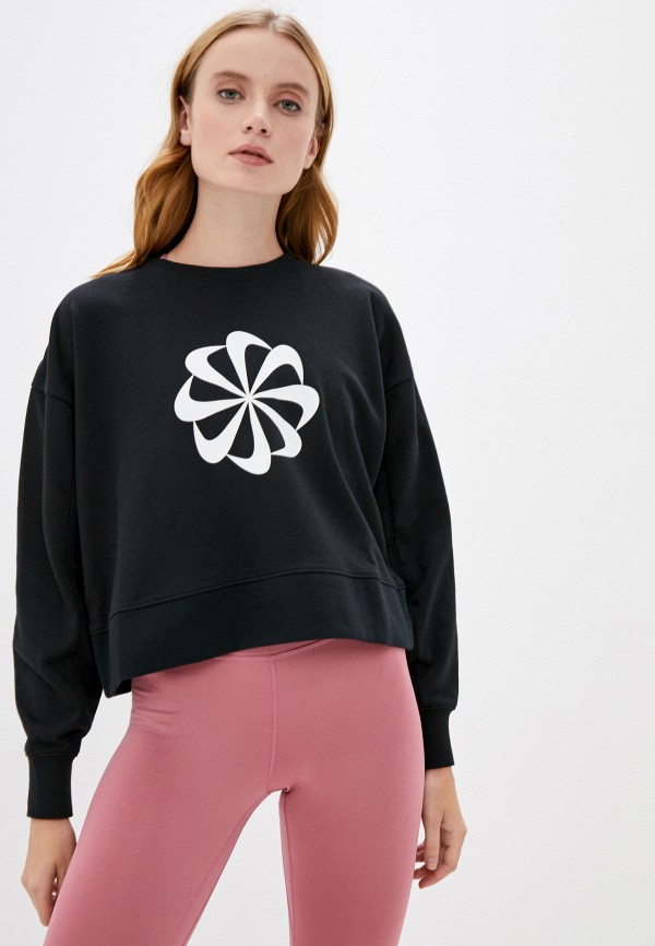 

Свитшот Nike, Черный, W NK ICNCLSH DRY FLC PT TP GD