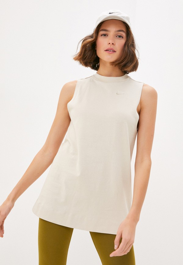 

Майка Nike, Бежевый, W NSW TUNIC TOP JRSY