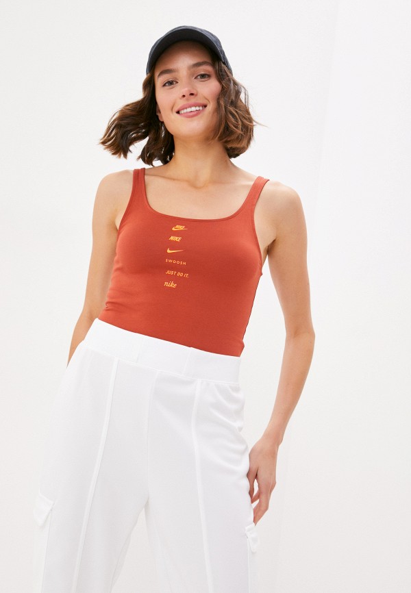 

Боди Nike, Коричневый, W NSW SWSH BODYSUIT