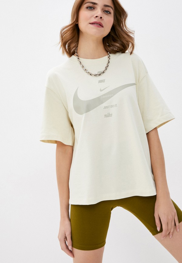 

Футболка Nike, Бежевый, W NSW SWSH TOP SS