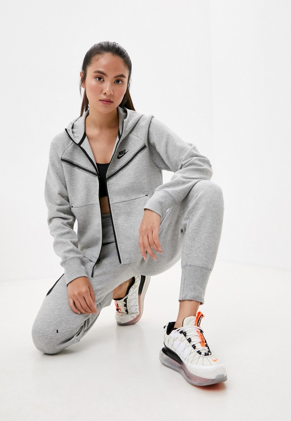 

Толстовка Nike, Серый, W NSW TCH FLC WR HOODIE FZ