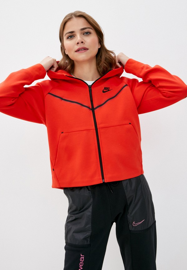 

Толстовка Nike, Красный, W NSW TCH FLC WR HOODIE FZ