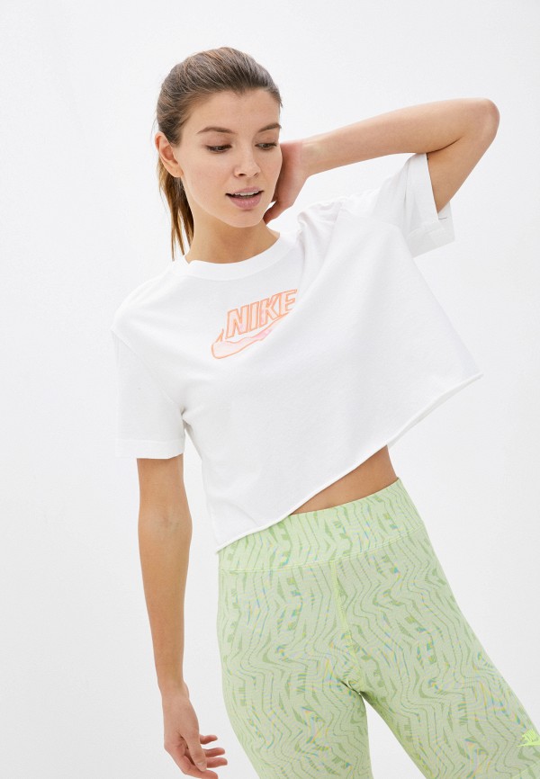 

Футболка Nike, Белый, W NSW TEE TD WASH 1 CROP