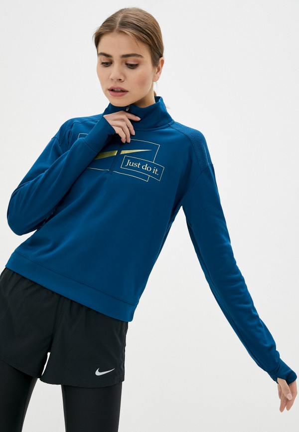 

Лонгслив спортивный Nike, Бирюзовый, W NK ICNCLSH MIDLAYER