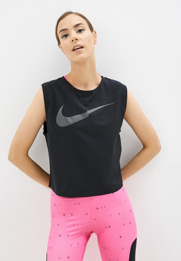 

Майка спортивная Nike, Черный, W NK RUN DVN TANK PLEATED