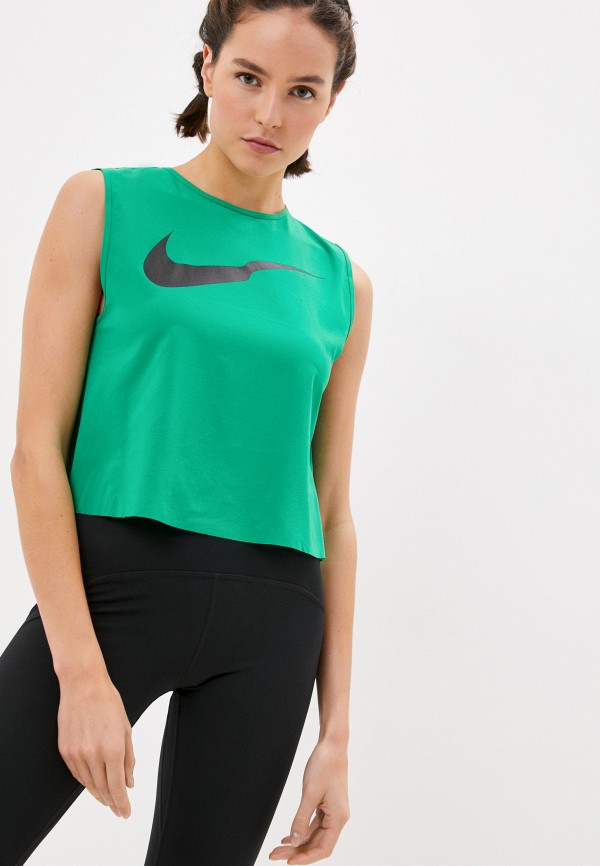 

Майка спортивная Nike, Зеленый, W NK RUN DVN TANK PLEATED