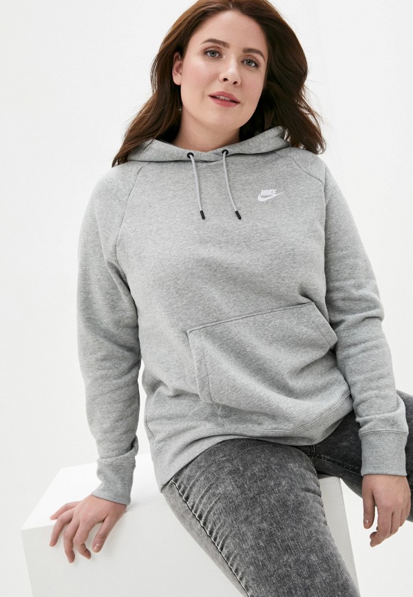 

Худи Nike, Серый, W NSW ESSNTL HOODY PO FLC PLUS