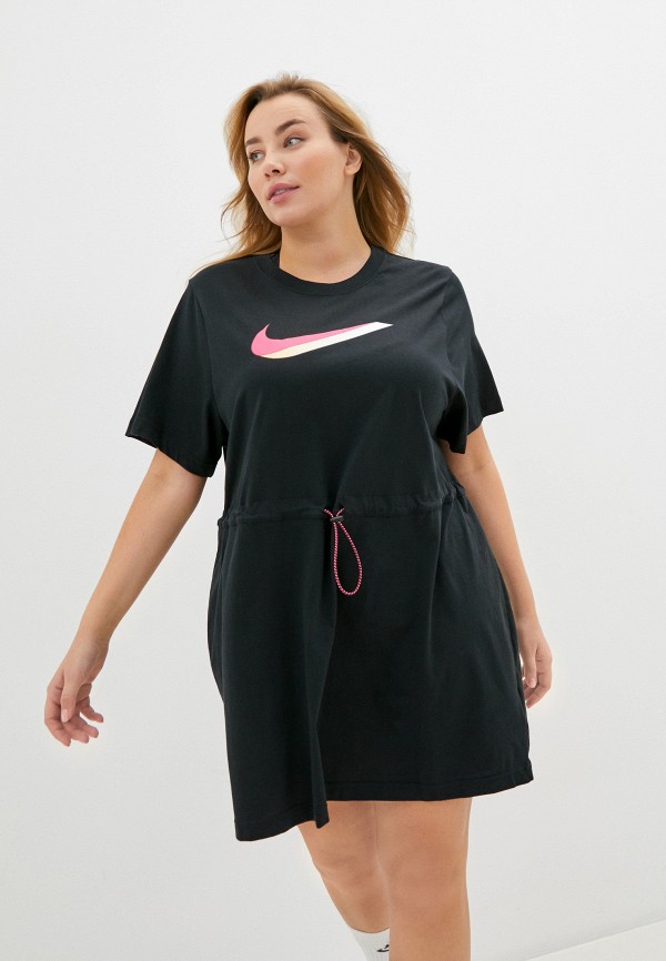 

Платье Nike, Черный, W NSW ICN CLSH DRESS SS PLUS