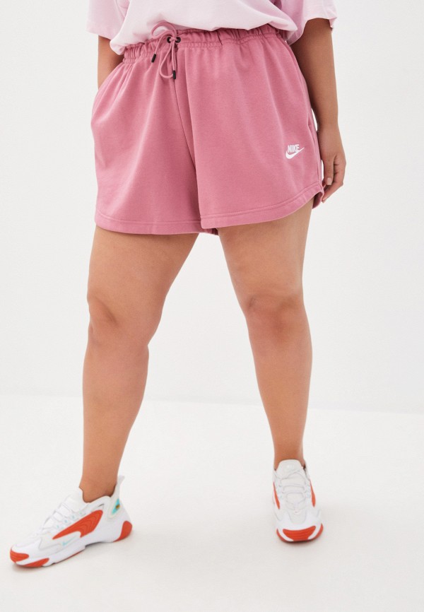 

Шорты спортивные Nike, Розовый, W NSW ESSNTL SHORT FT PLUS
