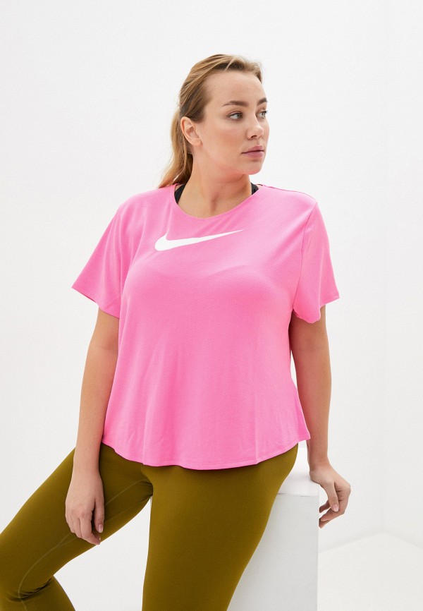 

Футболка спортивная Nike, Розовый, W NK SWOOSH RUN SS PLUS