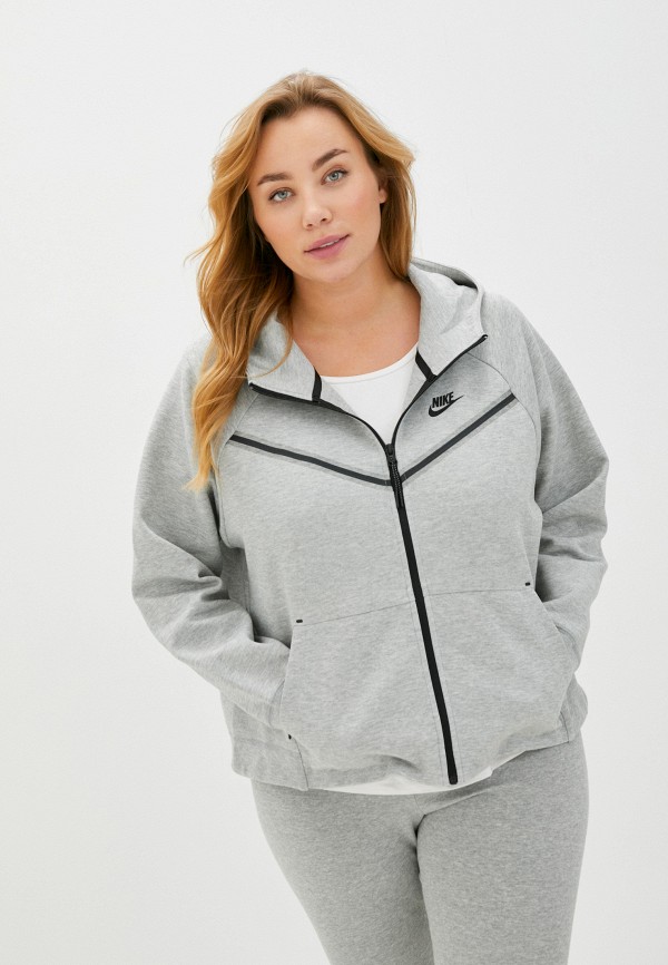 

Толстовка Nike, Серый, W NSW TCH FLC WR HOODY FZ PLUS