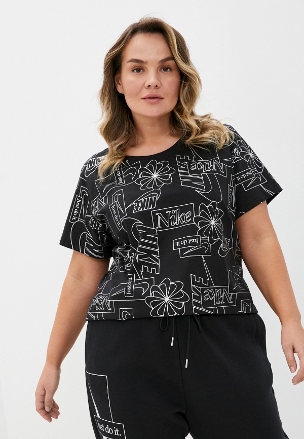 

Футболка Nike, Черный, W NSW TEE ICON CLASH AOP PLUS