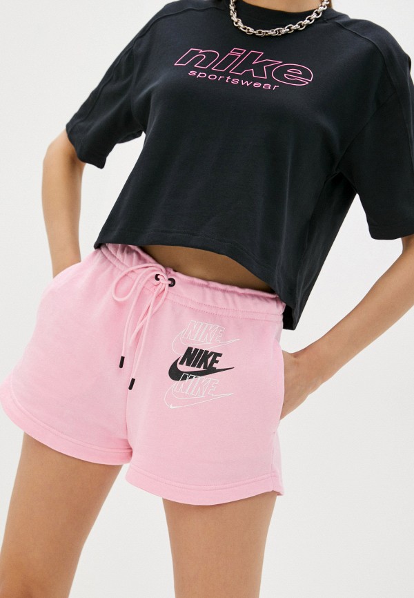

Шорты спортивные Nike, Розовый, W NSW FT PRNT PK SHORT