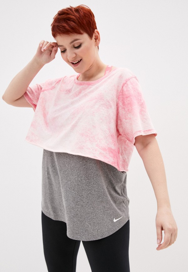 

Футболка Nike, Розовый, W NSW TEE WASH FTRA CROP PLUS