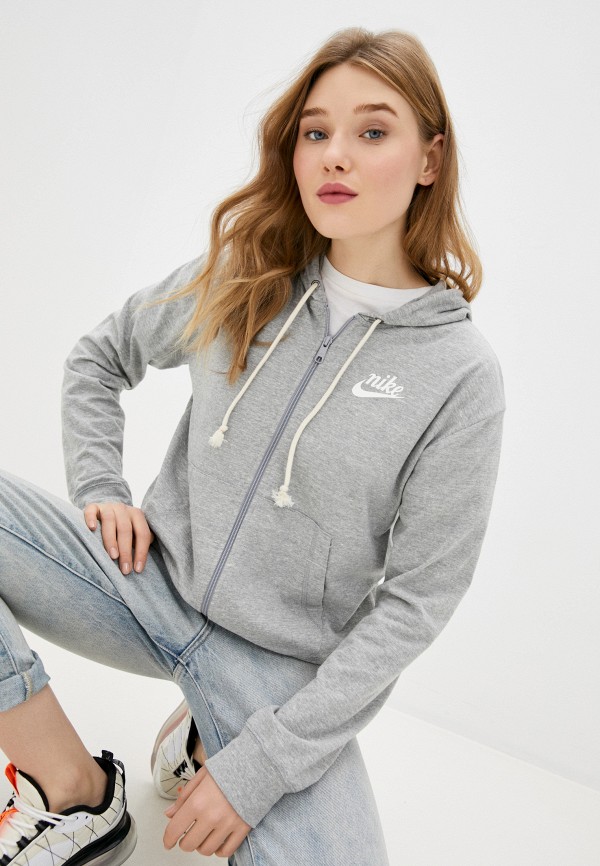 

Толстовка Nike, Серый, W NSW GYM VNTG HOODIE FZ