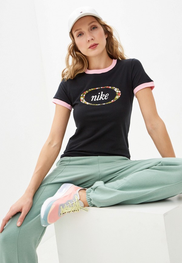 

Футболка Nike, Черный, W NSW TEE FEMME RINGER