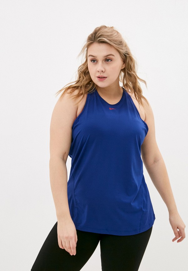 

Майка спортивная Nike, Синий, W NP TANK ALL OVER MESH