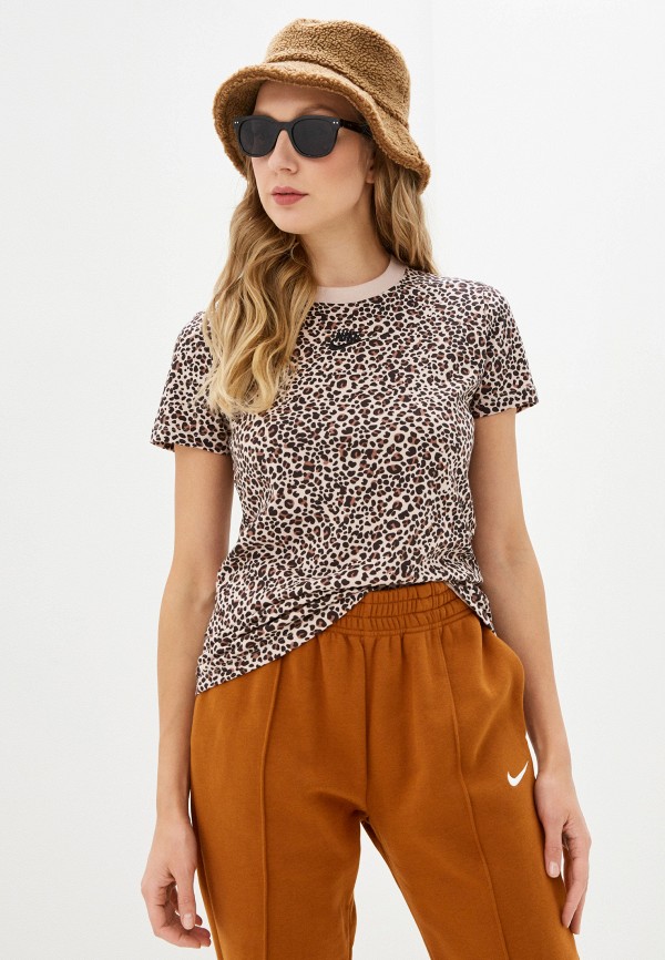 

Футболка Nike, Бежевый, W NSW AOP PRNT PACK SS TEE