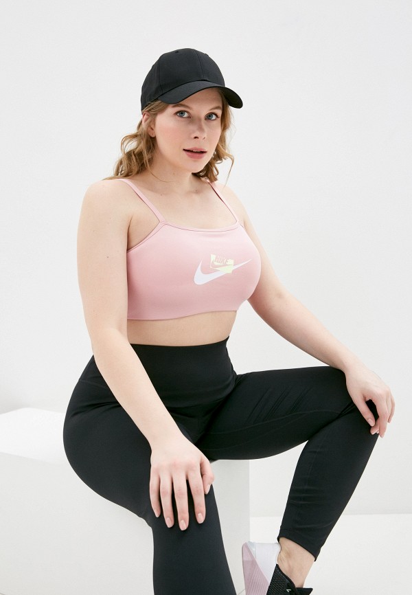 

Топ спортивный Nike, Розовый, W NK INDY LOGO BRA SP21