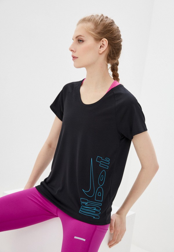 

Футболка спортивная Nike, Черный, W NK ICON CLASH MILER TOP SS