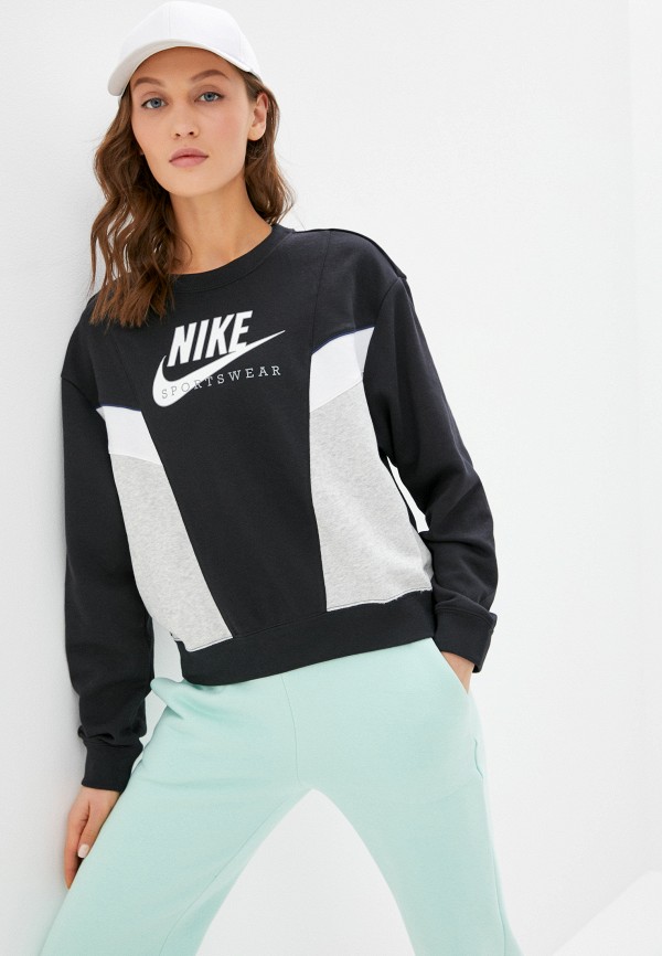

Свитшот Nike, Черный, W NSW HERITAGE CREW FLC