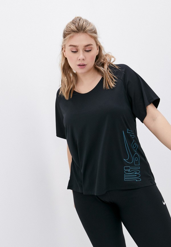 

Футболка спортивная Nike, Черный, W NK ICN CLSH MILER TP SS PLUS