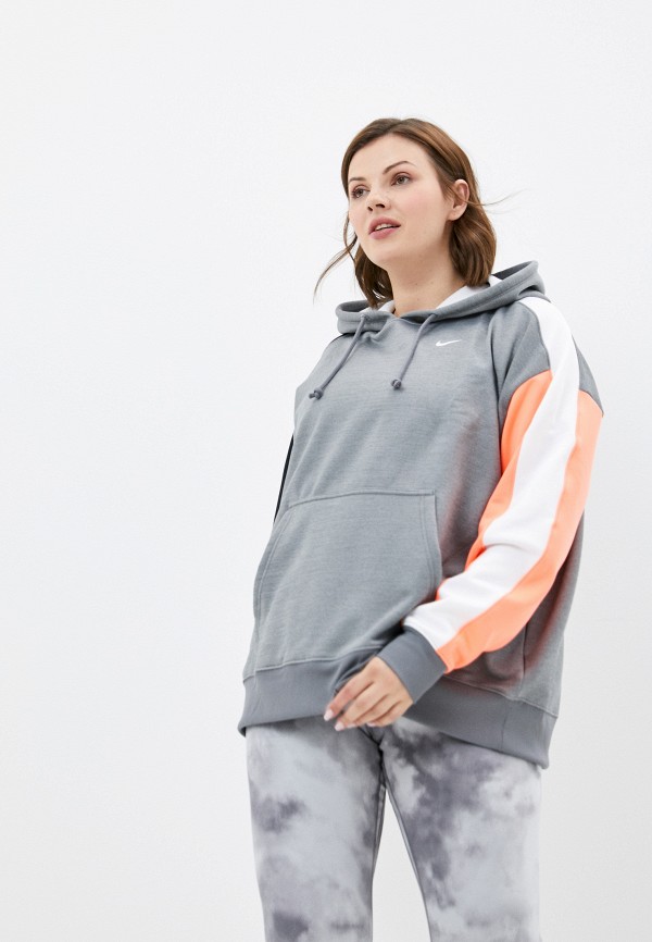 

Худи Nike, Серый, W NK THRM CLRBK HOODIE PLUS