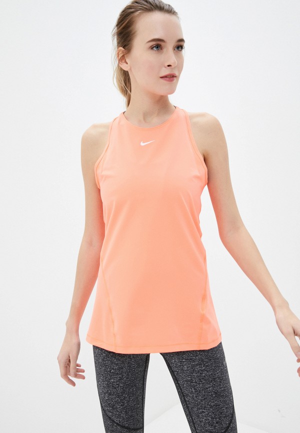

Майка спортивная Nike, Оранжевый, W NP TANK ALL OVER MESH