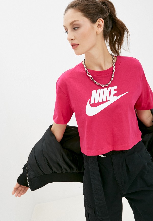 

Футболка Nike, Розовый, W NSW TEE ESSNTL CRP ICN FTR