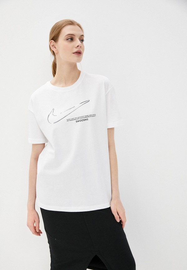 

Футболка Nike, Белый, W NSW TEE BOY SWOOSH