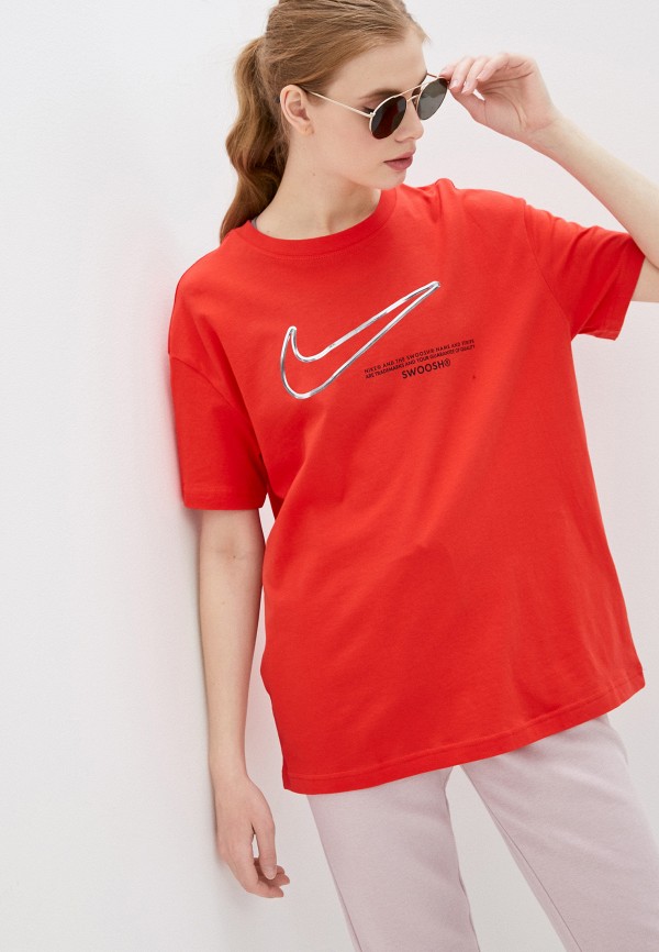 

Футболка Nike, Красный, W NSW TEE BOY SWOOSH