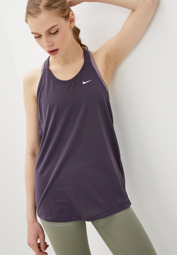 

Майка спортивная Nike, Фиолетовый, W NK DRY ESS ELASTIKA TANK
