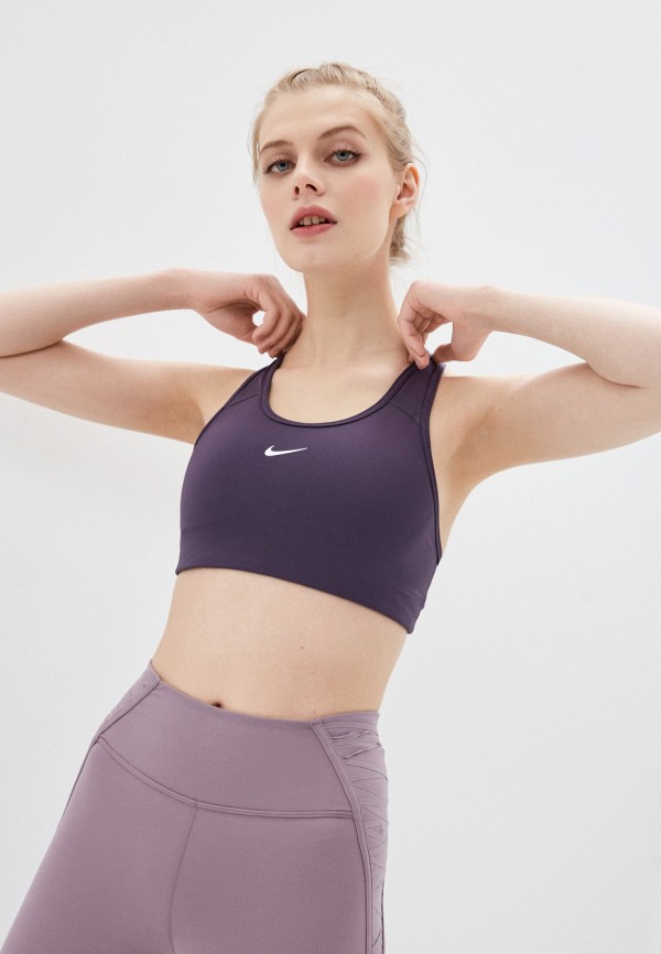 

Топ спортивный Nike, Фиолетовый, NIKE SWOOSH BRA PAD
