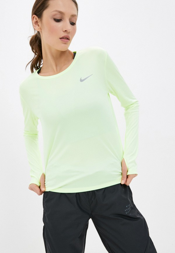 

Лонгслив спортивный Nike, Желтый, W NK MILER TOP LS