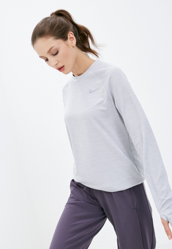 

Лонгслив спортивный Nike, Серый, W NK PACER CREW