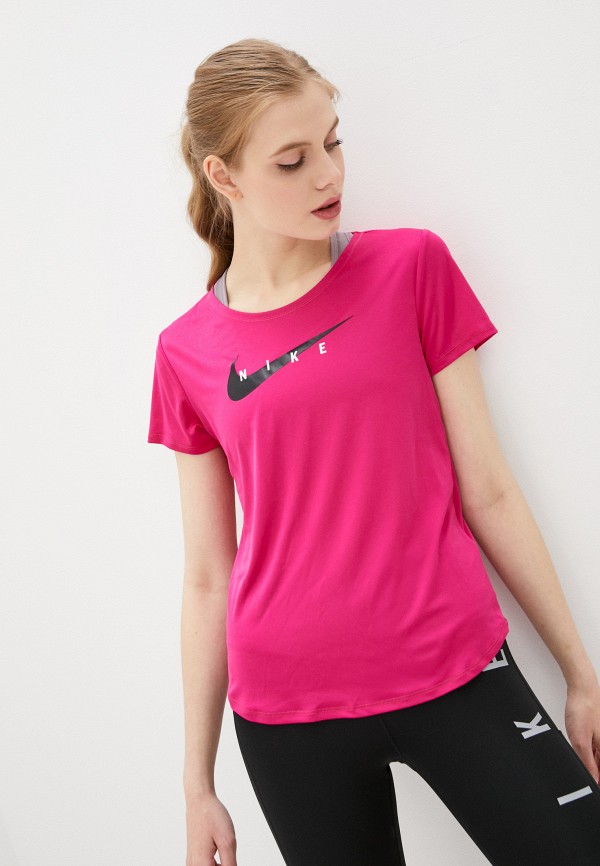 

Футболка спортивная Nike, Розовый, W NK SWOOSH RUN TOP SS