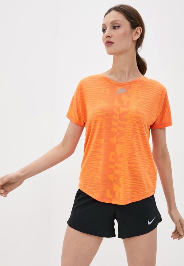 

Футболка спортивная Nike, Оранжевый, W NK AIR TOP SS