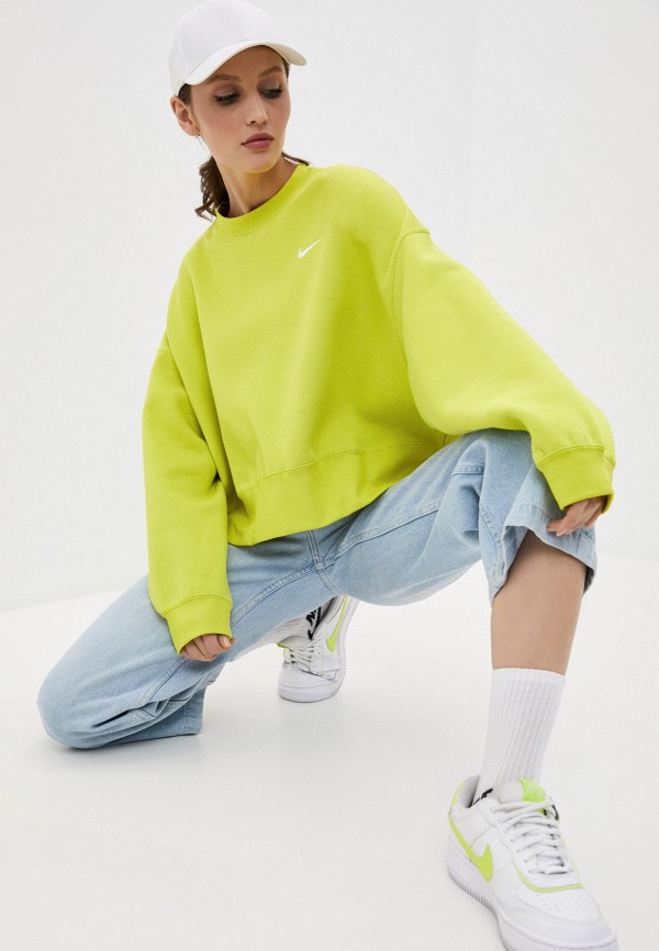 

Свитшот Nike, Зеленый, W NSW CREW FLC TREND