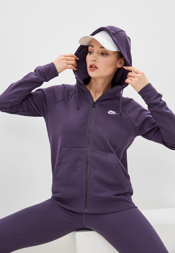 

Толстовка Nike, Фиолетовый, W NSW ESSNTL HOODIE FZ FLC