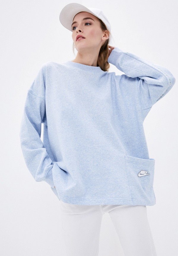 

Свитшот Nike, Голубой, W NSW CREW EARTH DAY FT