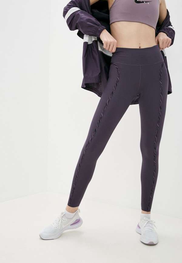 

Тайтсы Nike, Фиолетовый, W NIKE ONE LUXE ICNCLSH TGT