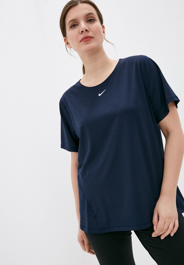 

Футболка спортивная Nike, Синий, W NP TOP SS ALL OVER MESH PLUS