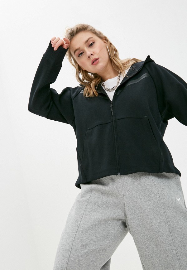 

Толстовка Nike, Черный, W NSW TCH FLC WR HOODY FZ PLUS