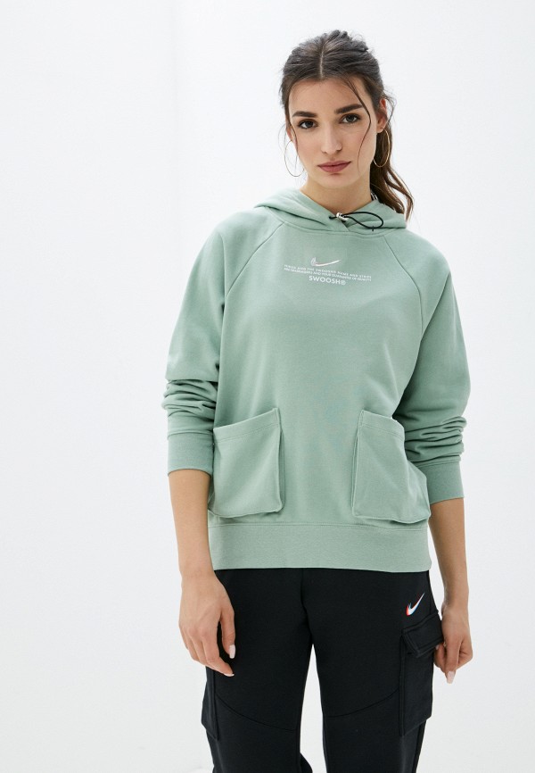 

Худи Nike, Зеленый, W NSW SWSH HOODIE FT