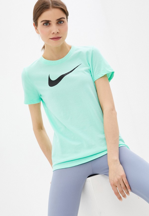 

Футболка Nike, Бирюзовый, W NK DF TEE DFC CREW