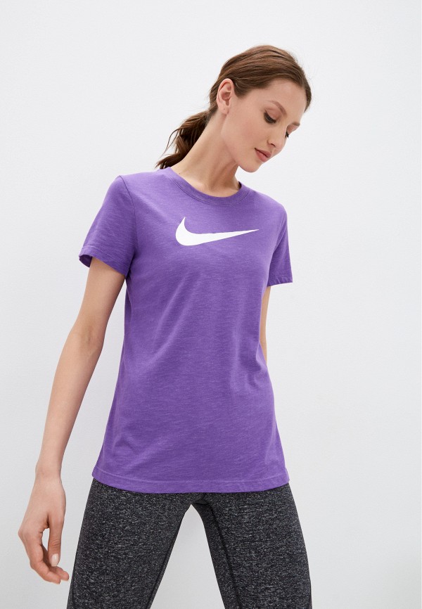 

Футболка Nike, Фиолетовый, W NK DF TEE DFC CREW