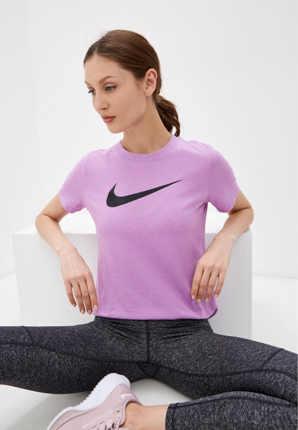

Футболка спортивная Nike, Фиолетовый, W NK DF TEE DFC CREW