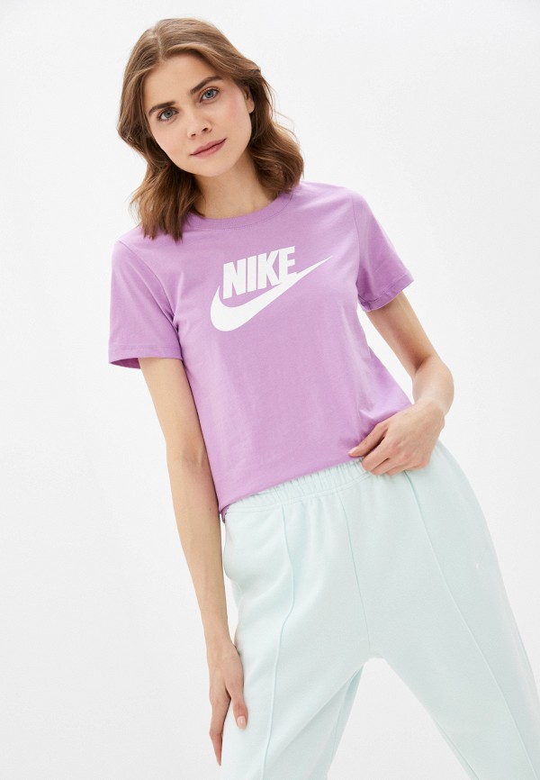 

Футболка спортивная Nike, Фиолетовый, W NSW TEE ESSNTL ICON FUTUR