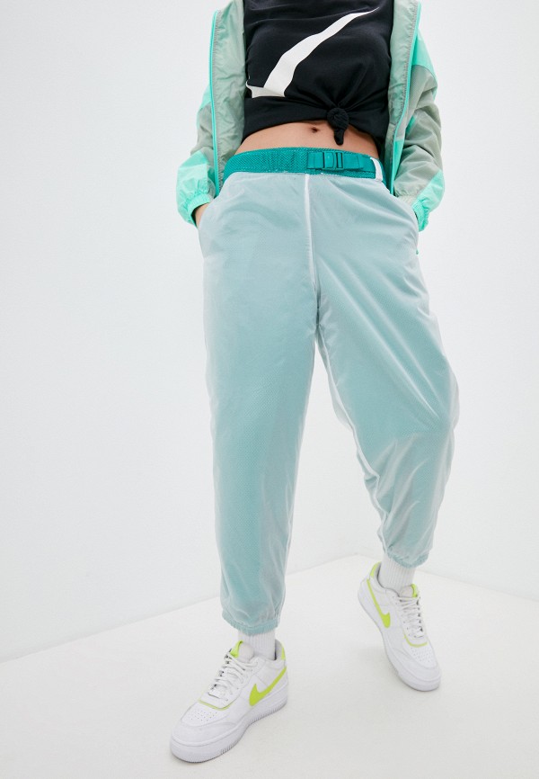 

Брюки спортивные Nike, Бирюзовый, W NSW TCH PCK PANT WVN MSH HR