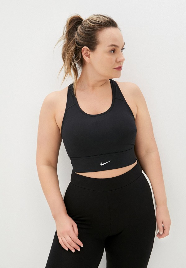 

Топ спортивный Nike, Черный, W NK SWOOSH LONG LINE BRA